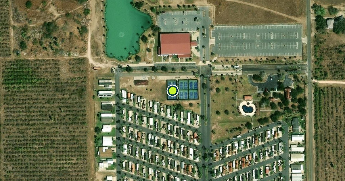 Satellite view of Mercedes Pickleball Courts