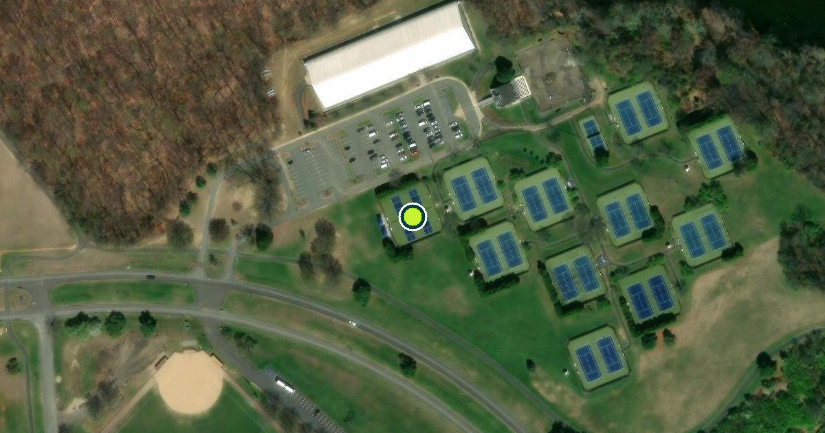 Satellite view of Mercer County Park Pickleball Courts