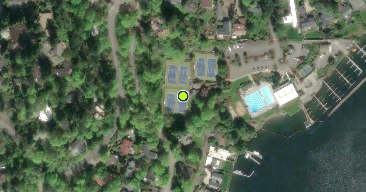 Satellite view of Mercer Island Pickleball Courts