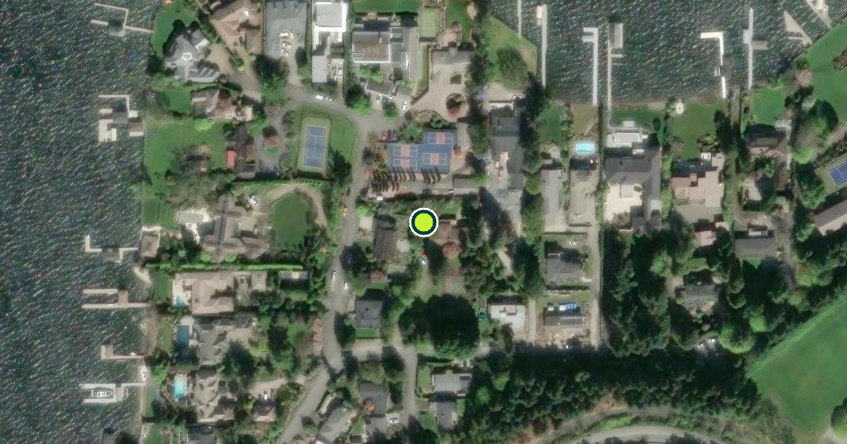 Satellite view of Mercer Island Pickleball Courts