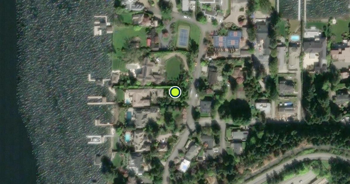 Satellite view of Mercer Island Pickleball Courts
