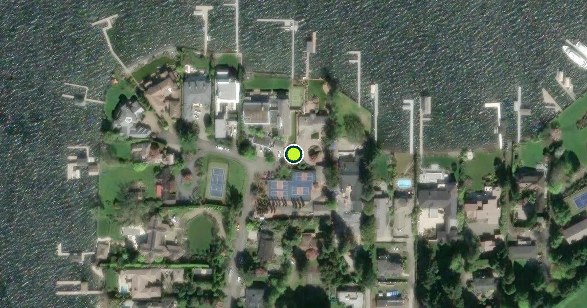 Satellite view of Mercer Island Pickleball Courts
