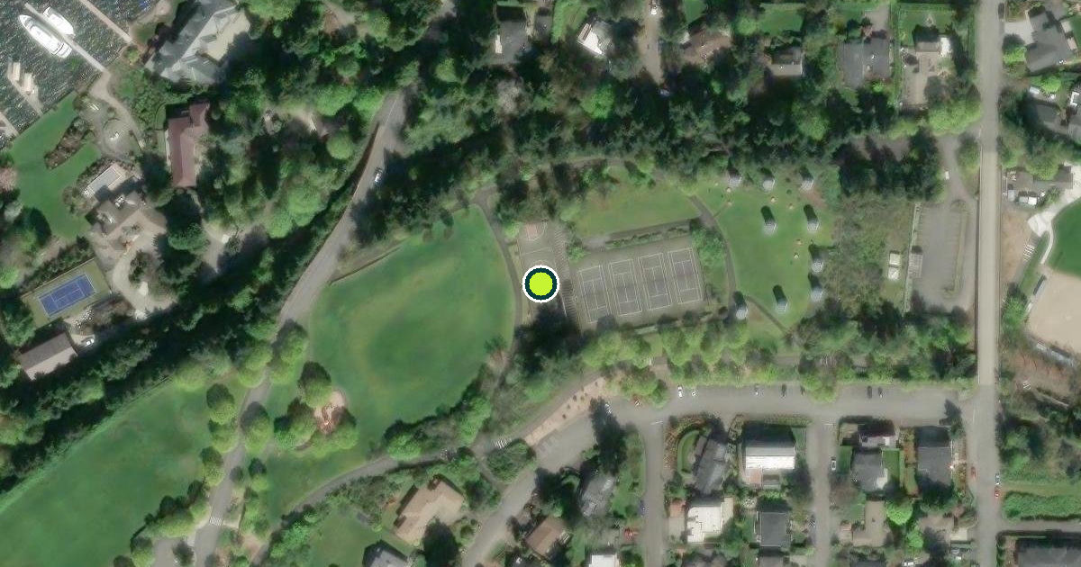 Satellite view of Mercer Island Pickleball Courts