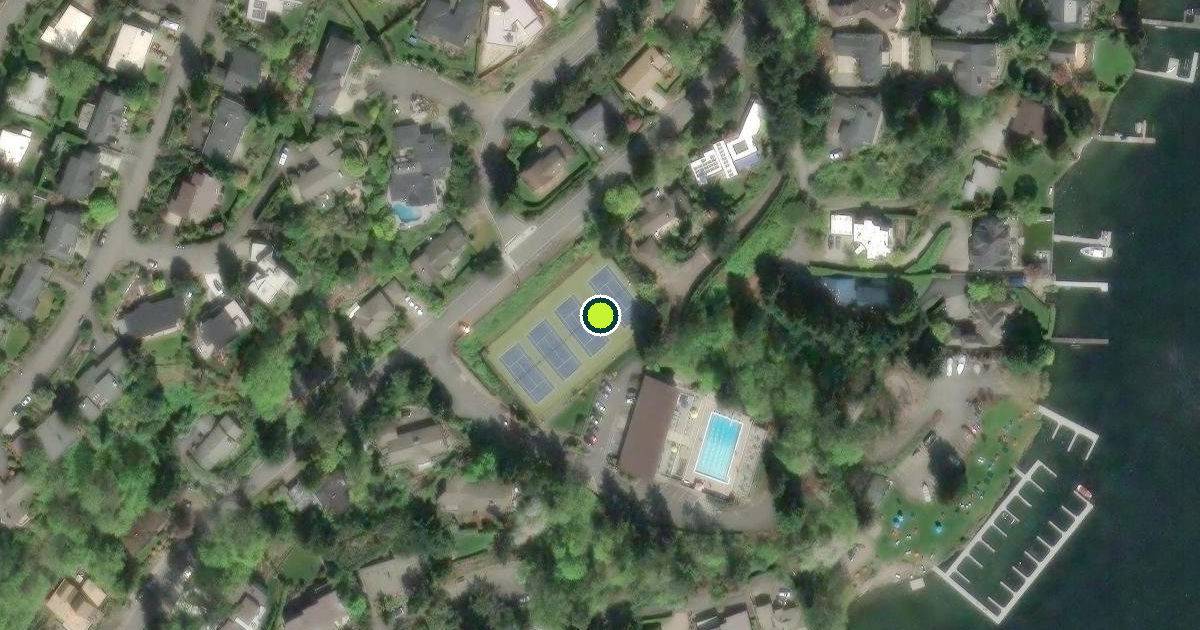 Satellite view of Mercer Island Pickleball Courts