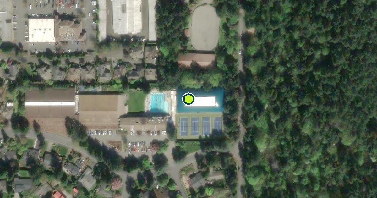 Satellite view of Mercer Island Pickleball Courts