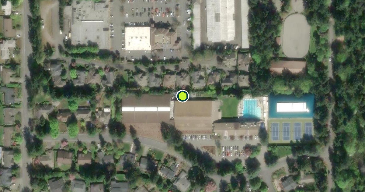 Satellite view of Mercer Island Pickleball Courts