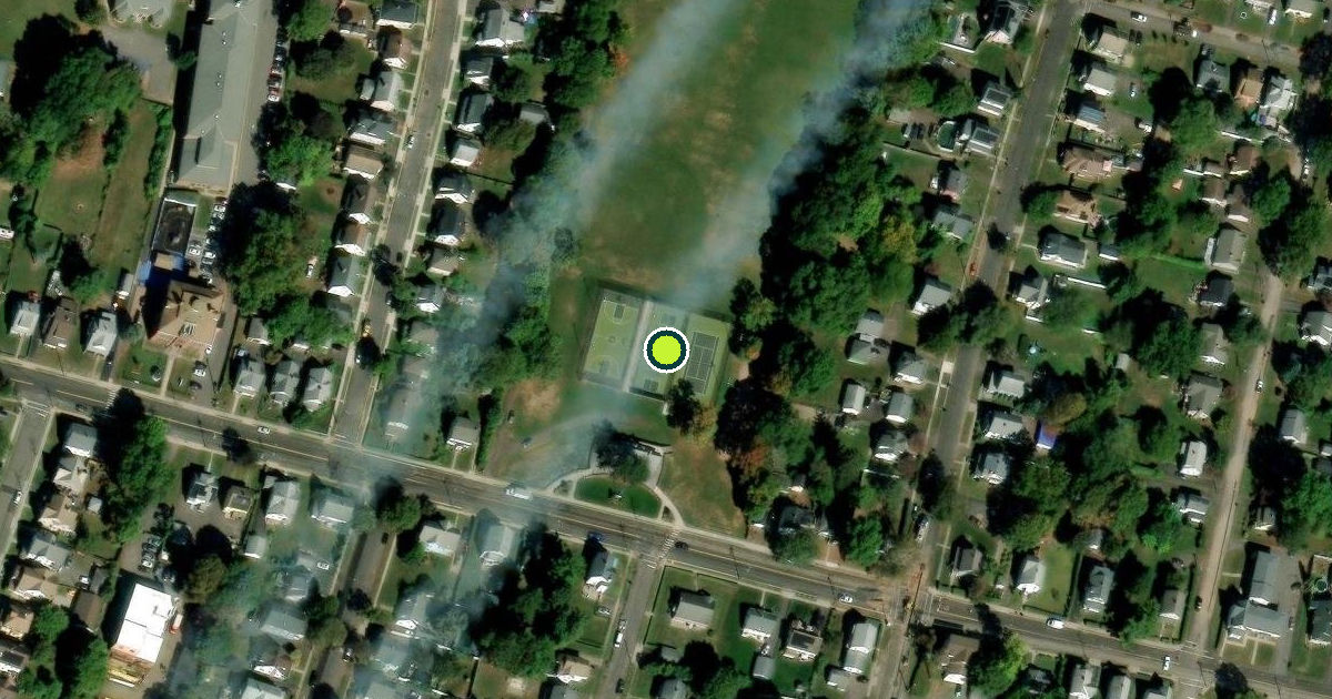 Satellite view of Meriden Pickleball Courts
