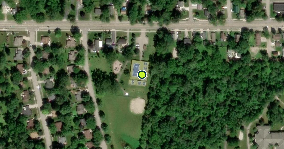 Satellite view of Meridian Charter Township Pickleball Courts