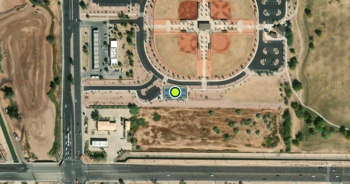 Satellite view of Mesa Pickleball Courts
