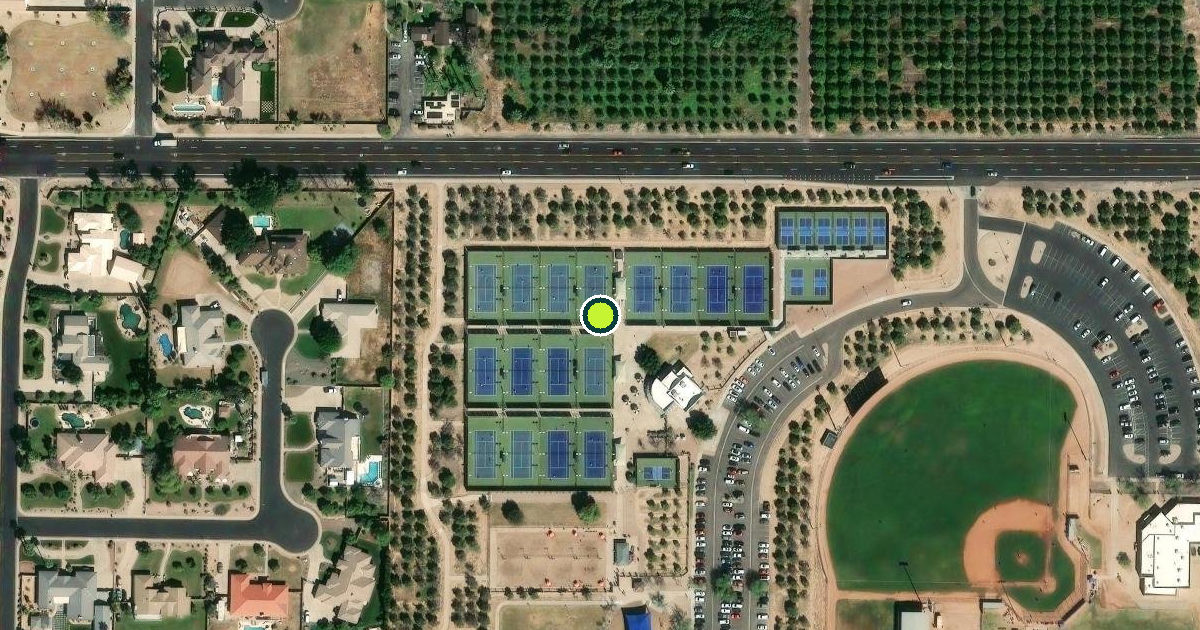 Satellite view of Mesa Pickleball Courts