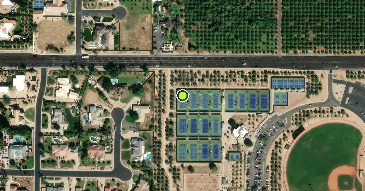 Satellite view of Mesa Pickleball Courts