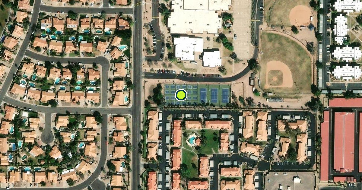 Satellite view of Mesa Pickleball Courts