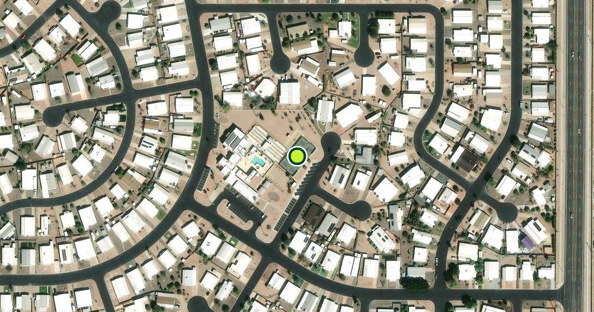 Satellite view of Mesa Pickleball Courts