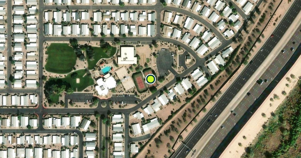 Satellite view of Mesa Pickleball Courts