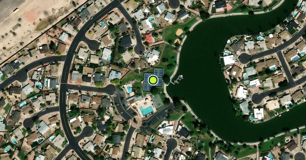 Satellite view of Mesa Pickleball Courts