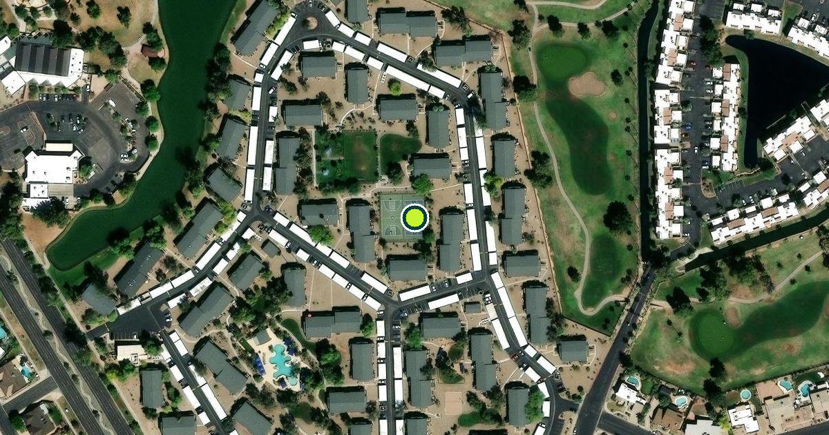 Satellite view of Mesa Pickleball Courts