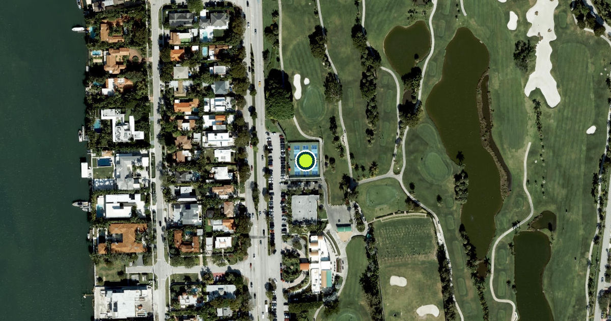 Satellite view of Miami Beach Pickleball Courts