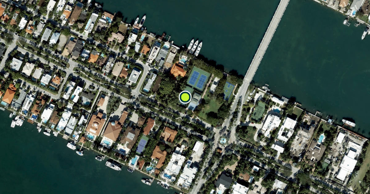 Satellite view of Miami Beach Pickleball Courts