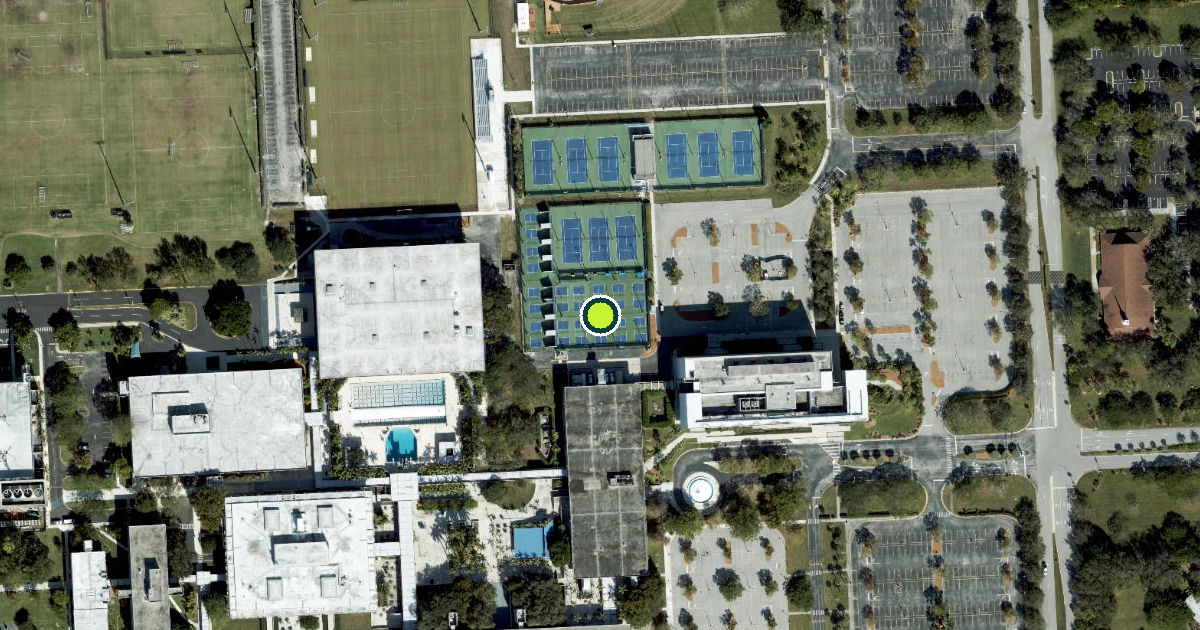 Satellite view of Miami-Dade College Kendall Campus Pickleball Courts