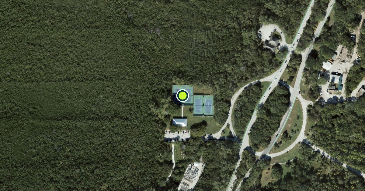 Satellite view of Miami-Dade County Pickleball Courts