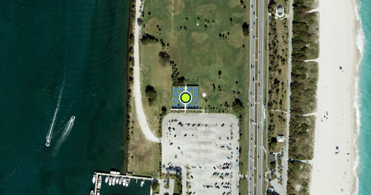 Satellite view of Miami-Dade County Pickleball Courts
