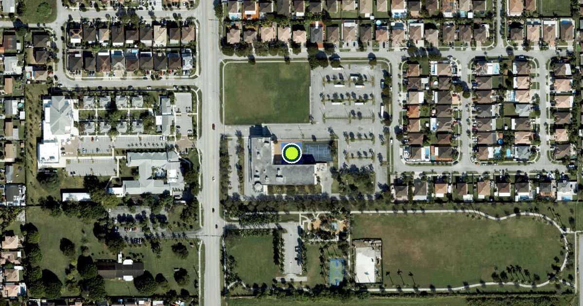 Satellite view of Miami-Dade County Pickleball Courts