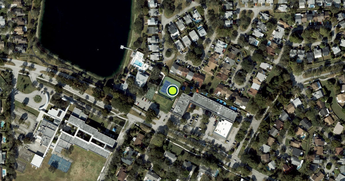 Satellite view of Miami-Dade County Pickleball Courts