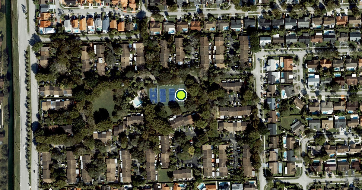 Satellite view of Miami-Dade County Pickleball Courts
