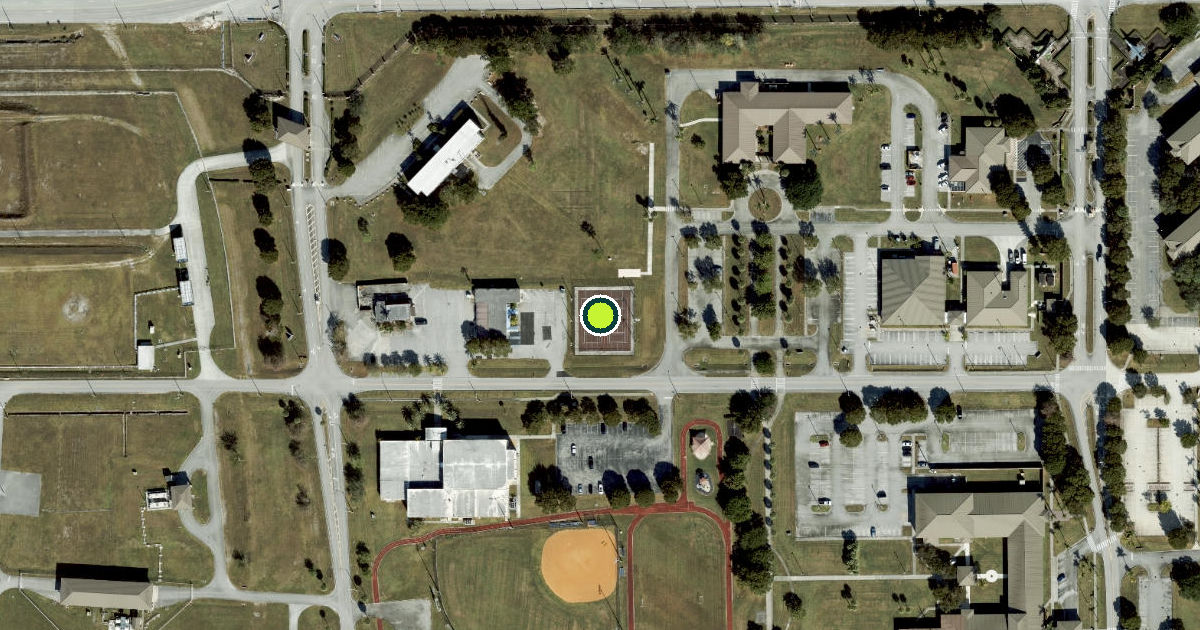 Satellite view of Miami-Dade County Pickleball Courts