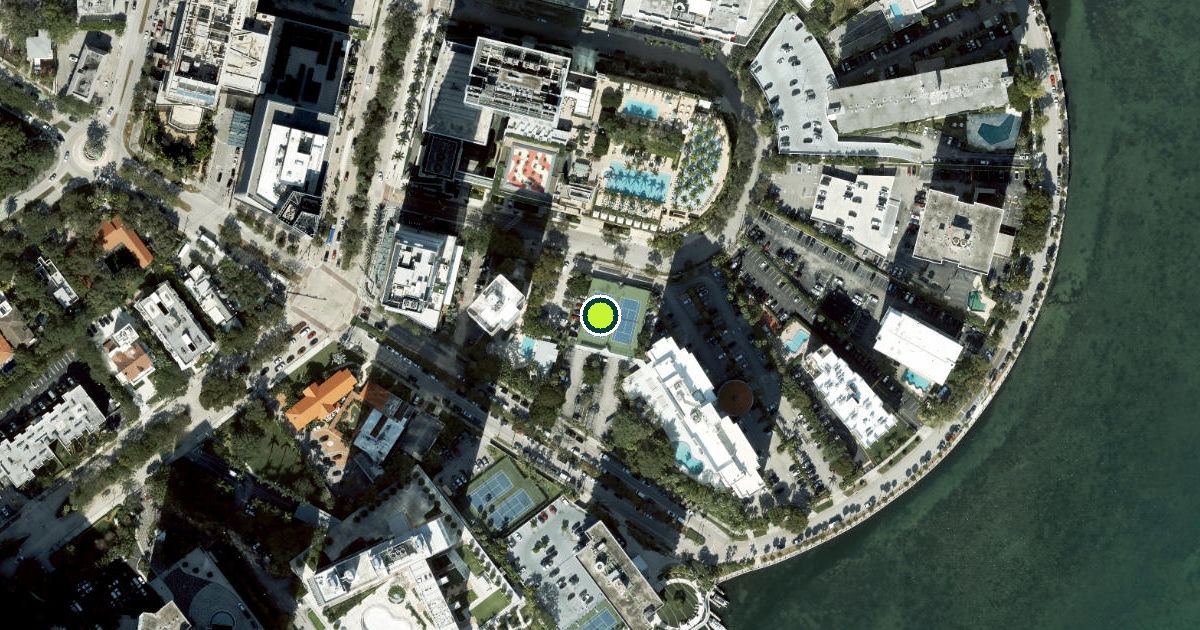 Satellite view of Miami Pickleball Courts