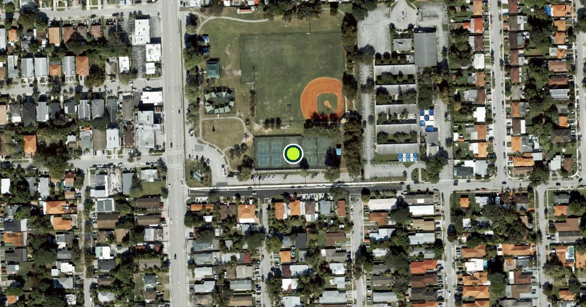 Satellite view of Miami Pickleball Courts