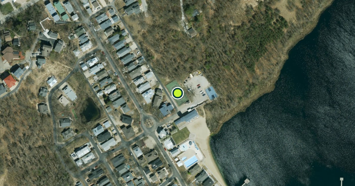 Satellite view of Michigan City Pickleball Courts