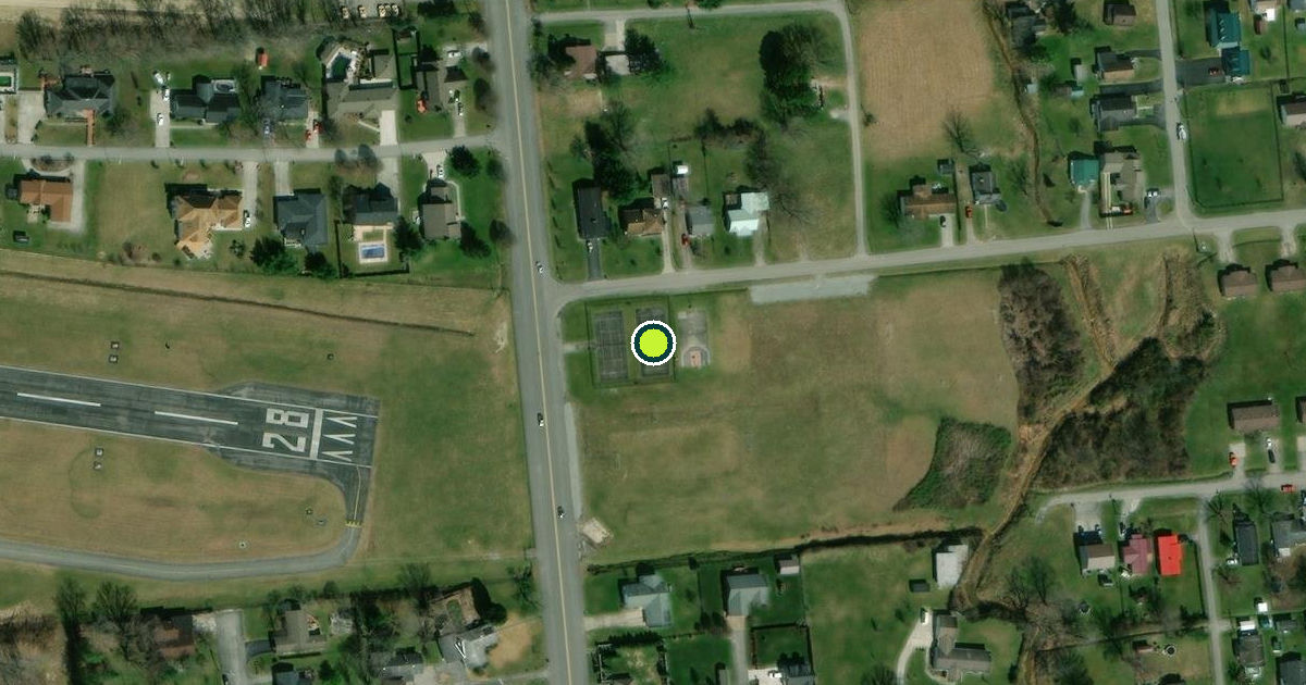 Satellite view of Middlesboro Pickleball Courts