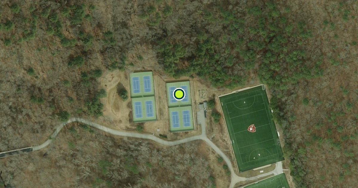 Satellite view of Middlesex School Pickleball Courts