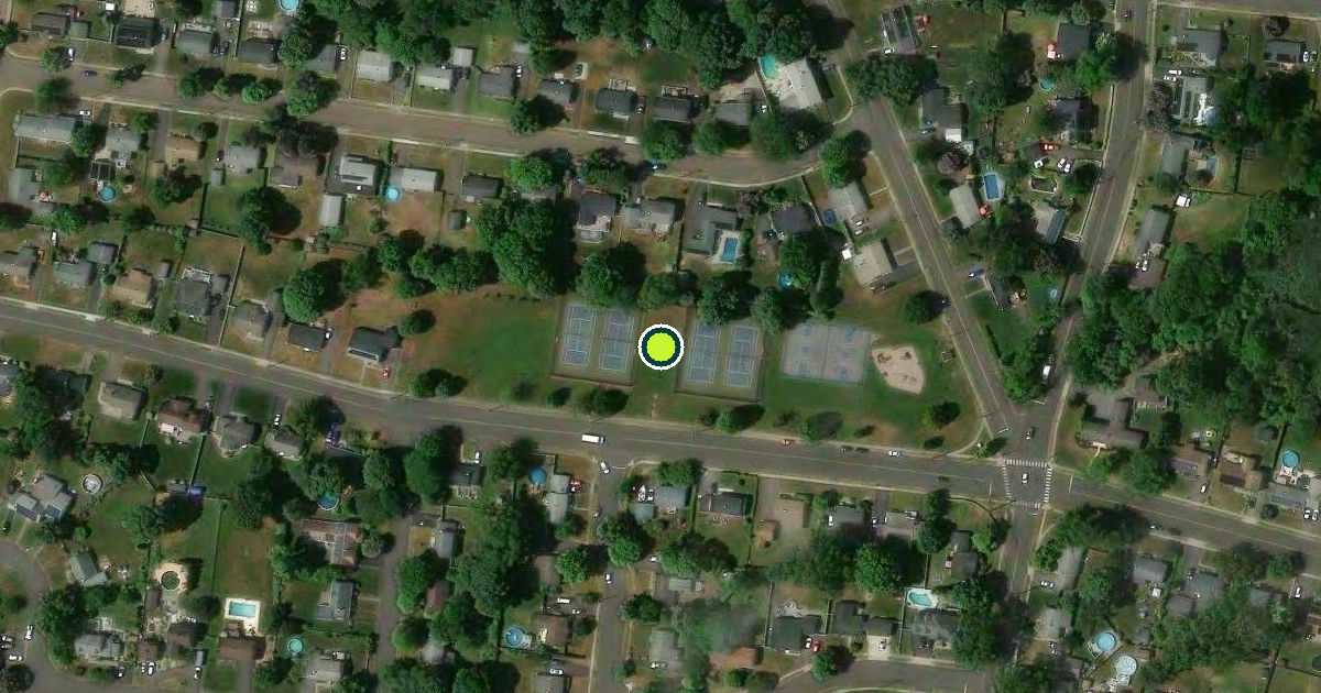 Satellite view of Milford Pickleball Courts