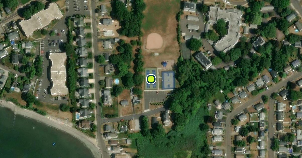 Satellite view of Milford Pickleball Courts