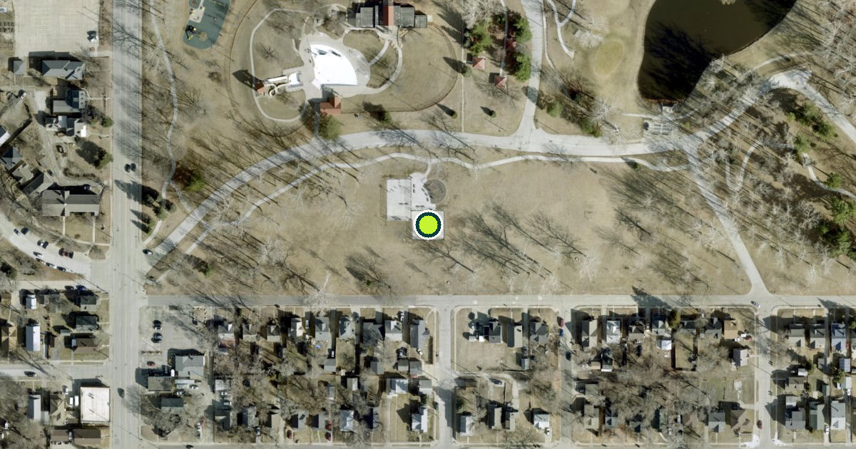 Satellite view of Miller Park Pickleball Courts