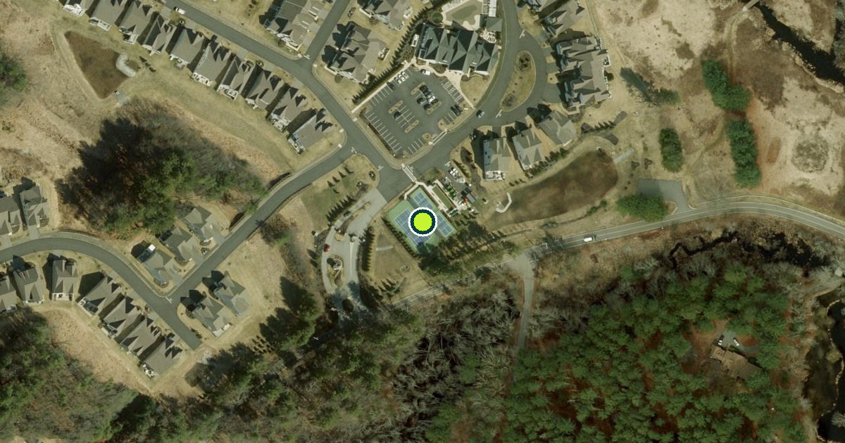 Satellite view of Millis Pickleball Courts
