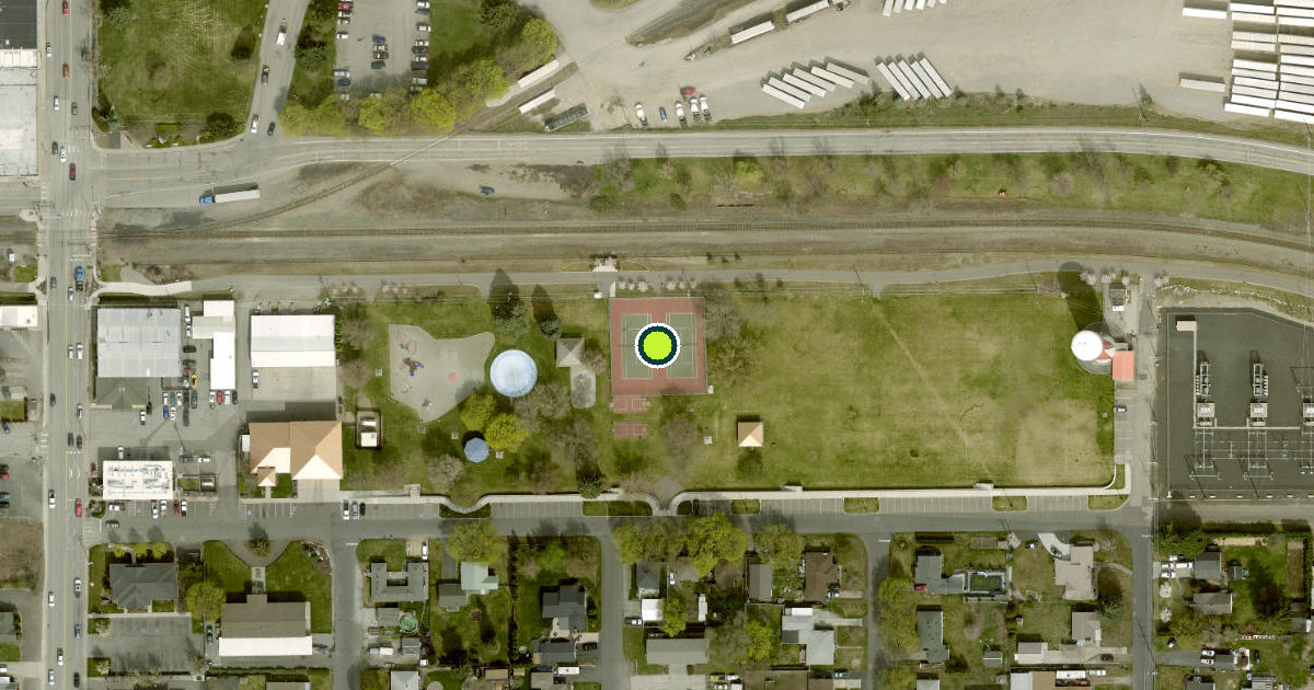 Satellite view of Millwood Pickleball Courts
