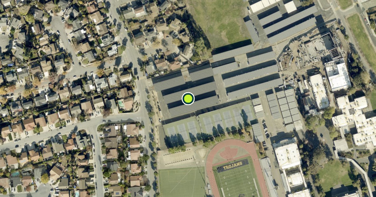 Satellite view of Milpitas Pickleball Courts