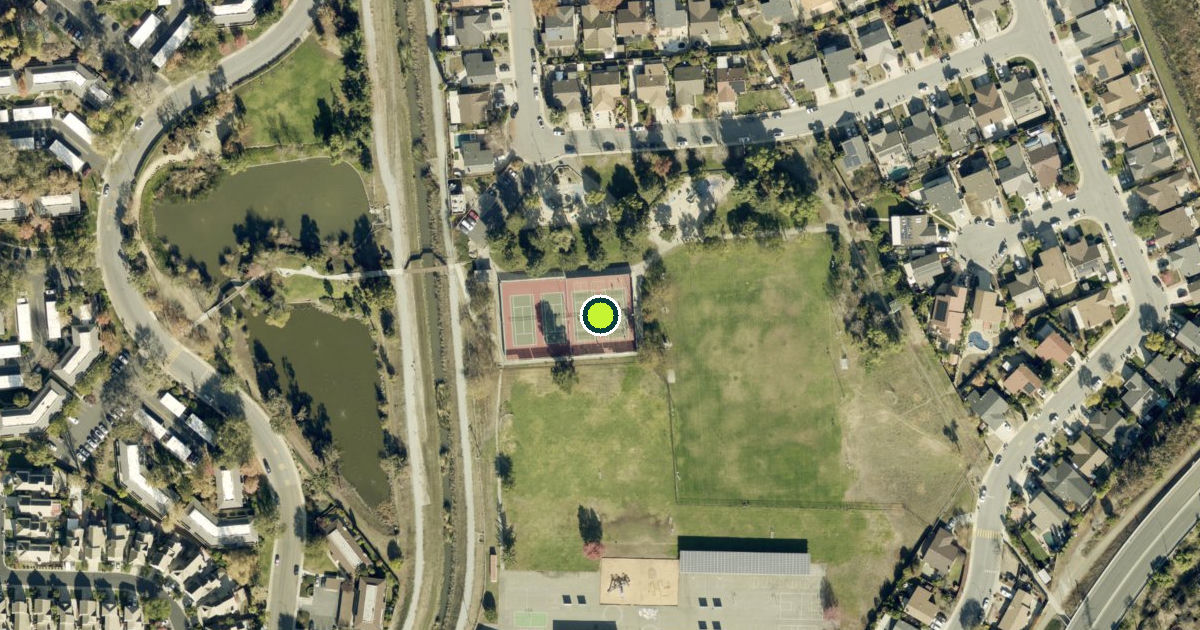 Satellite view of Milpitas Pickleball Courts