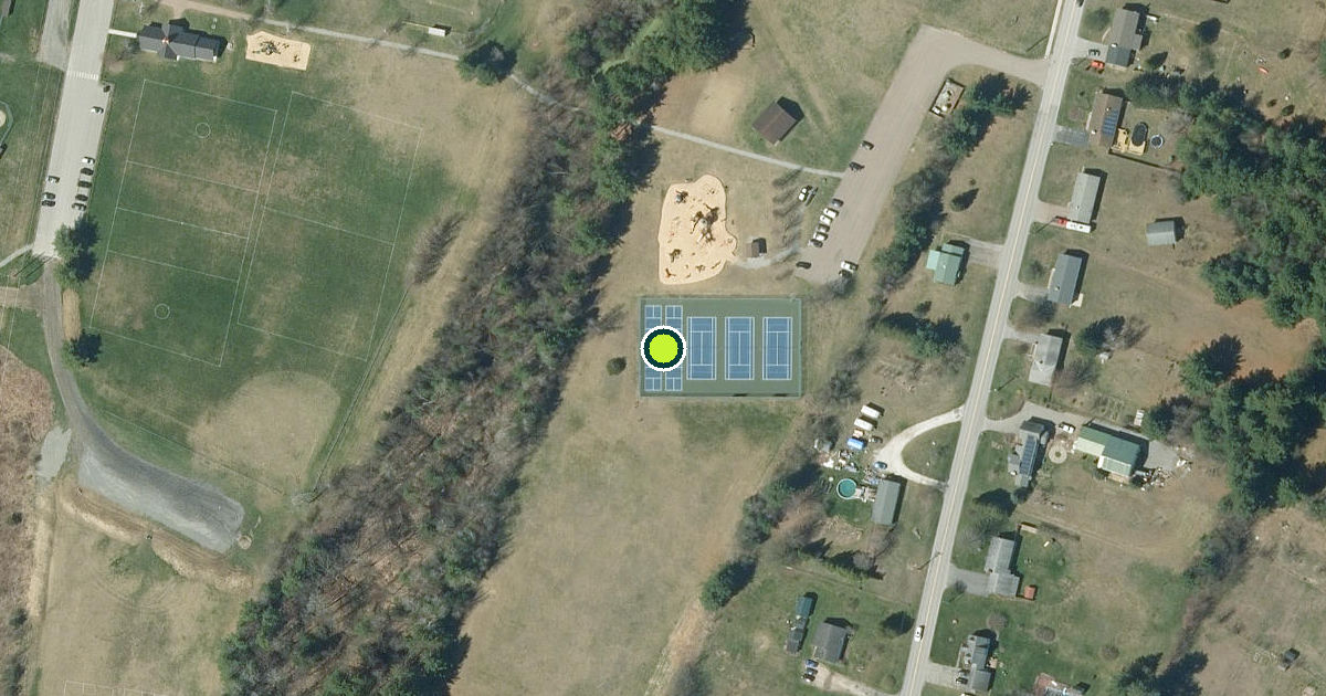 Satellite view of Milton Pickleball Courts