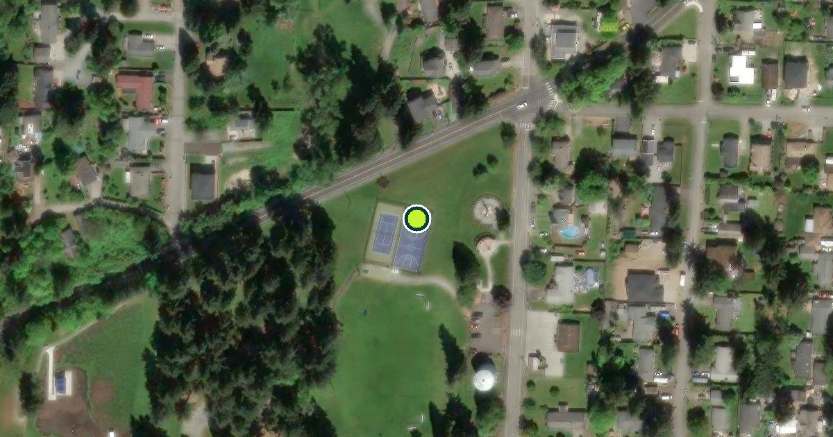 Satellite view of Milton Pickleball Courts