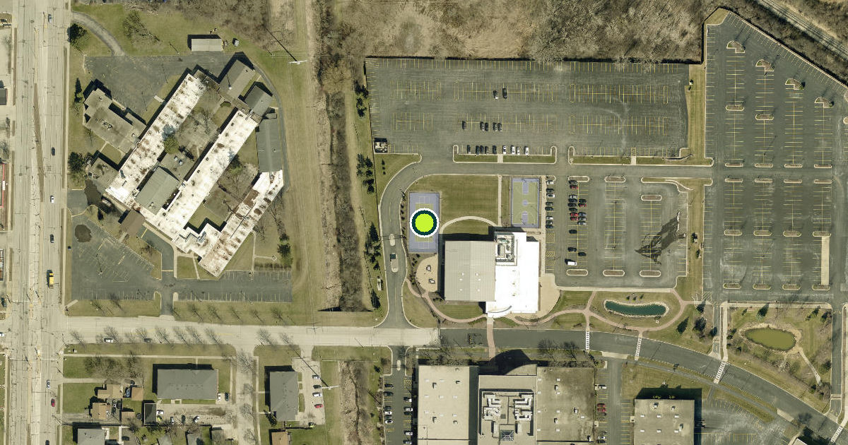 Satellite view of Milwaukee Pickleball Courts