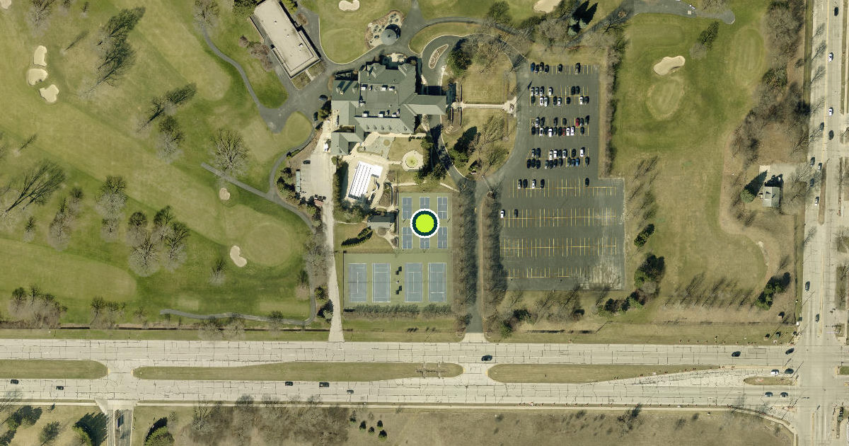 Satellite view of Milwaukee Pickleball Courts