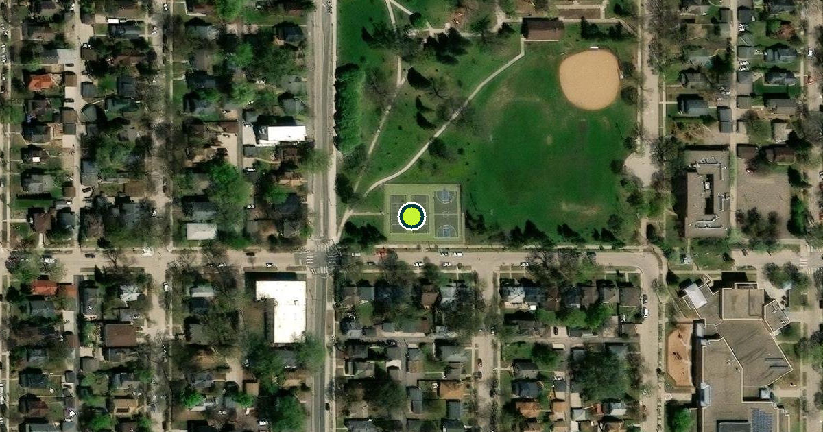 Satellite view of Minneapolis Pickleball Courts
