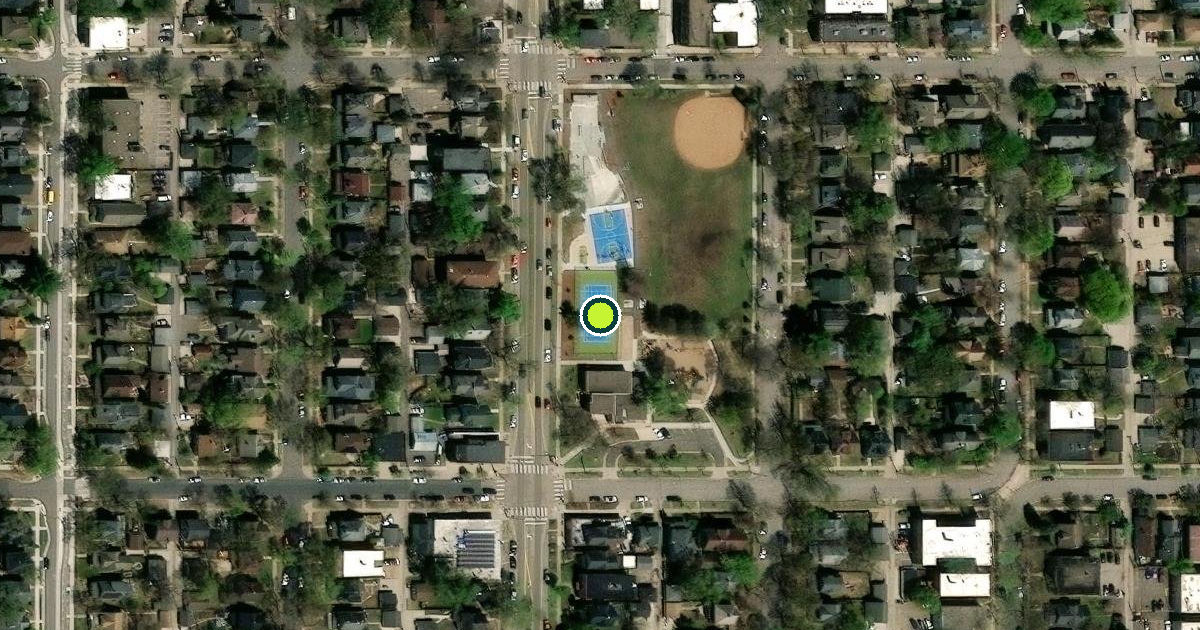 Satellite view of Minneapolis Pickleball Courts