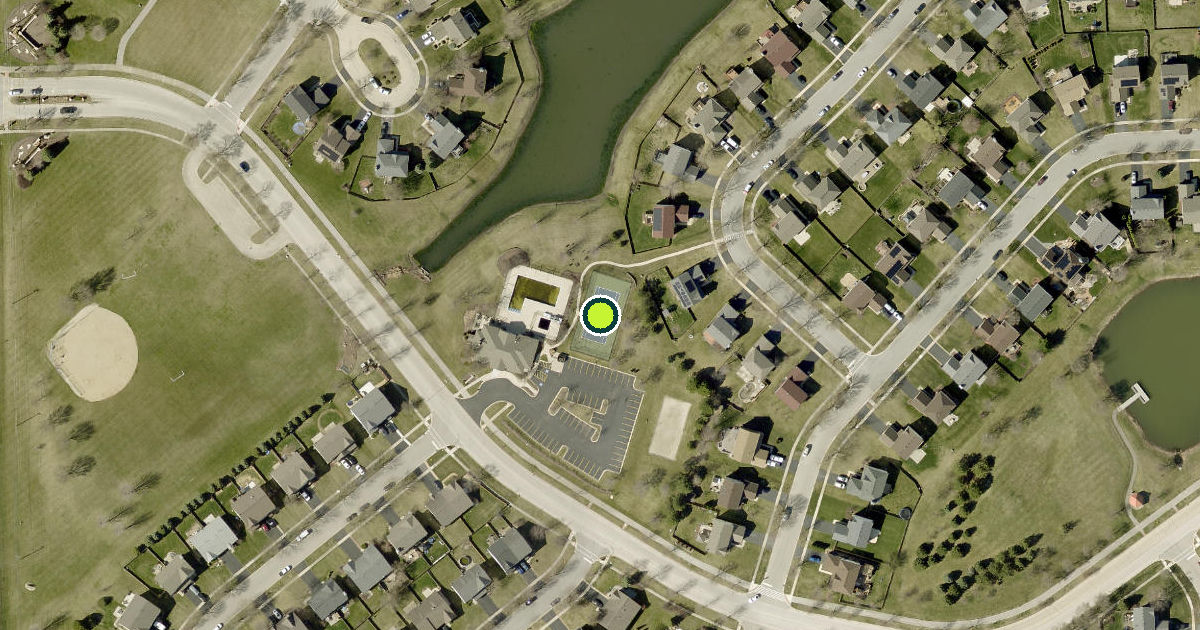 Satellite view of Minooka Pickleball Courts