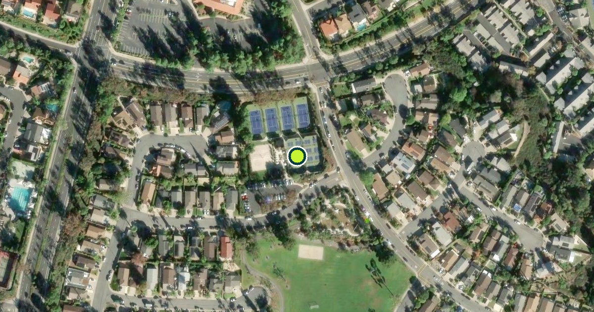 Satellite view of Mission Viejo Pickleball Courts