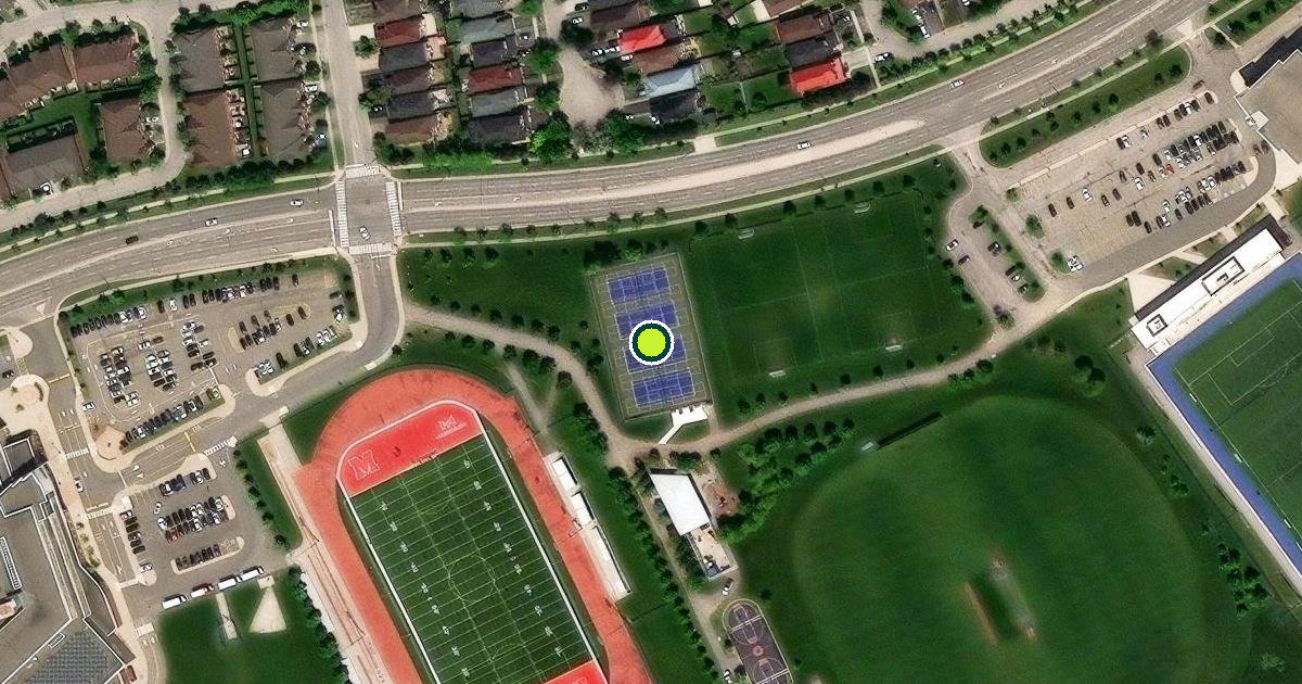 Satellite view of Mississauga Pickleball Courts